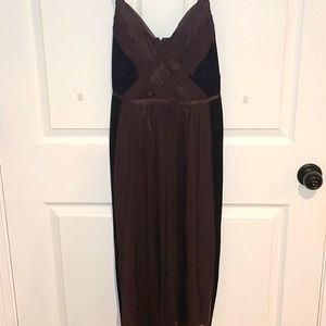 Brown velvet dress